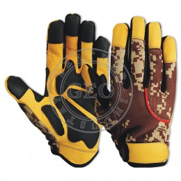 Heavy Duty Camouflage Colors / Pakistan Factory / Industrial Safety Mechanics Gloves